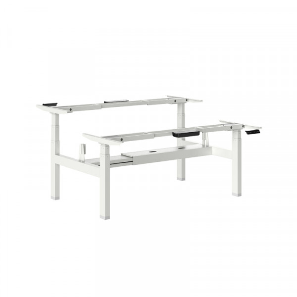 Каркас стола с эл. приводом на два рабочих места AOKE AK2YJRT-ZB3*2 WH 1075-1800*600мм, цвет белый,состоит из трех коробок Well Desk Team Каркас стола с эл. приводом на два рабочих места AOKE AK2YJRT-ZB3*2 WH 1075-1800*600мм, цвет белый,состоит из трех коробок Well Desk Team
