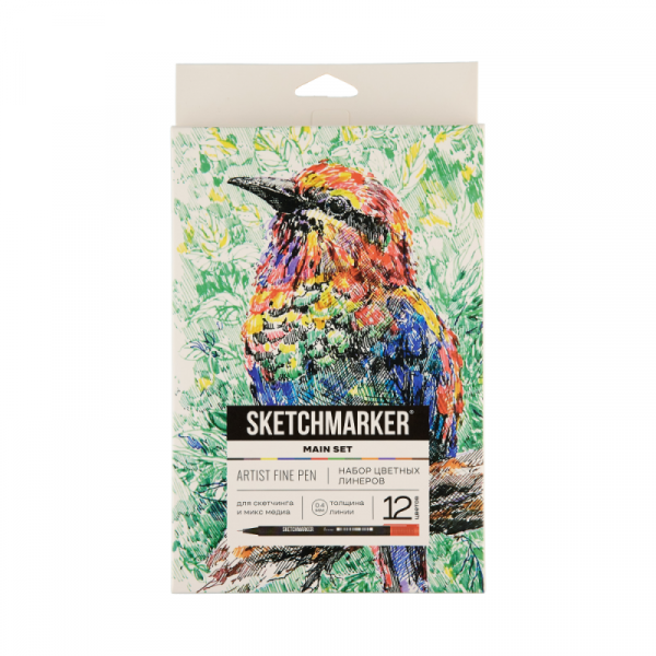 Ручка капиллярная Sketchmarker Artist fine pen Main набор 12 шт. Ручка капиллярная Sketchmarker Artist fine pen Main набор 12 шт.