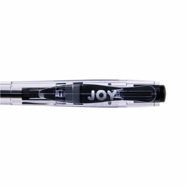 Ручка шарик/автомат Joy 0,7 мм, пласт., прозр., стерж. черный