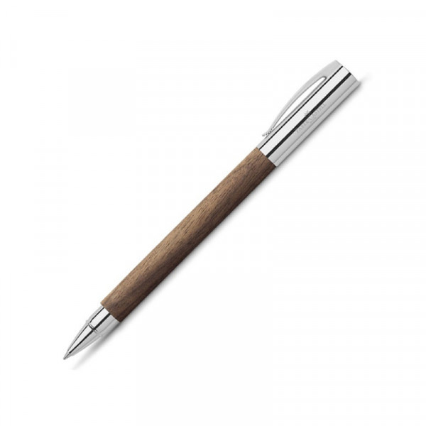 Ручка роллер Ambition Walnut wood 1,0 мм, ореховое дерево, коричневый/серебристый, стерж. черный