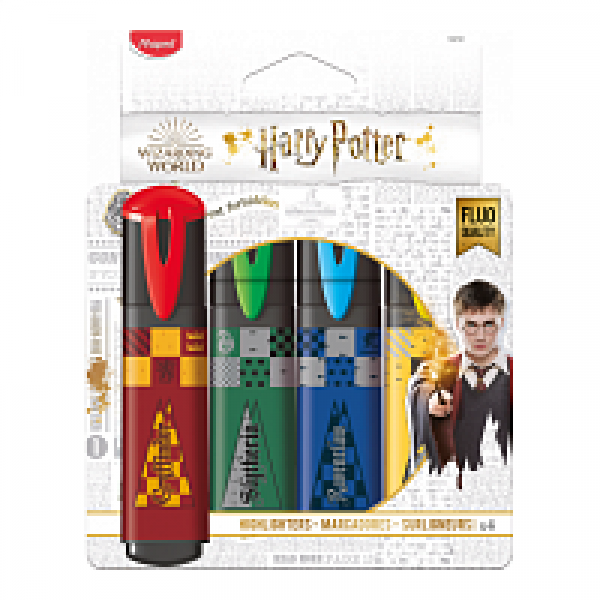 Набор маркеров текстовых Harry Potter 5 мм, скошен., 4 цв.