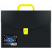 Портфель Бюрократ Black Opal BLPP01YEL 1 отдел. A4 пластик 0.7мм черный/желтый 1481699