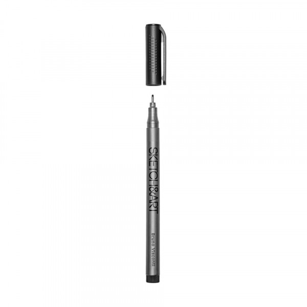 Набор ручек капиллярных Professional Fine Liners 0,4-0,8 мм, пласт., серый., стерж. черный, 4 шт.