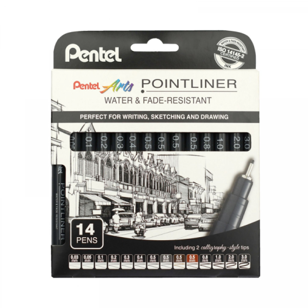 Набор ручек капиллярных Pointliner 14 шт., ассорти Набор ручек капиллярных Pointliner 14 шт., ассорти