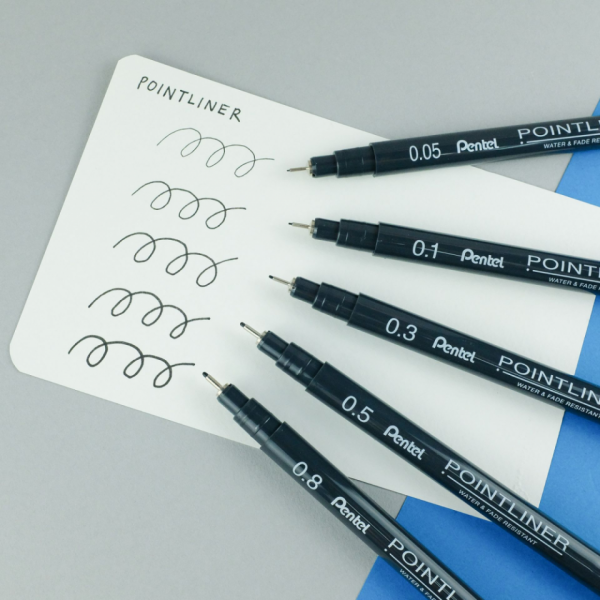 Набор ручек капиллярных Pointliner 5 шт., черный