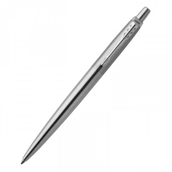 Ручка шарик/автомат Jotter Stainless Steel 1 мм, метал., подарочн. упак., серебристый, стерж.синий