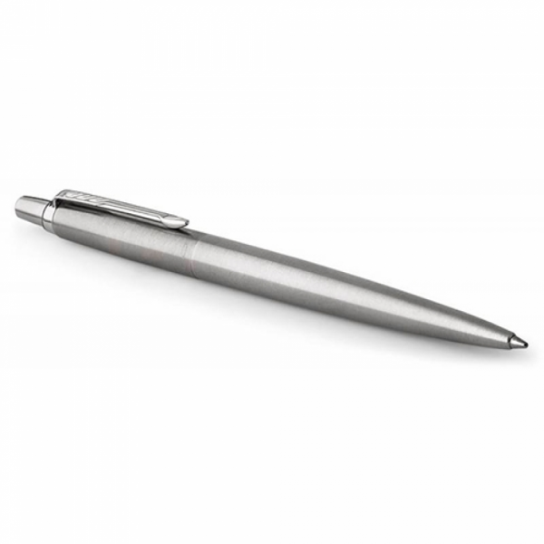Ручка шарик/автомат Jotter Stainless Steel 1 мм, метал., подарочн. упак., серебристый, стерж.синий