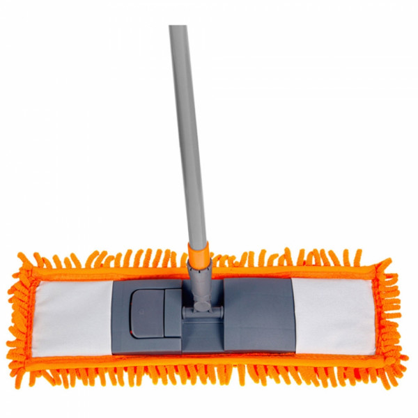 Швабра для пола OfficeClean Professional 70-120 см, с насадкой из шенилла, оранжевый