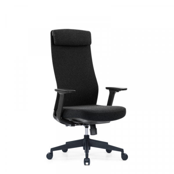 Кресло д/руководителя SitZone CH-366A-WB ткань, черный, крестов. пластик, регулир. подголов., регулир. подлокотн.