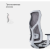 Кресло д/руководителя SitZone CH-283A-HS-P1 сетка, серый, крестов. пластик, корпус белый, регулир. подлокотн., слайдер 