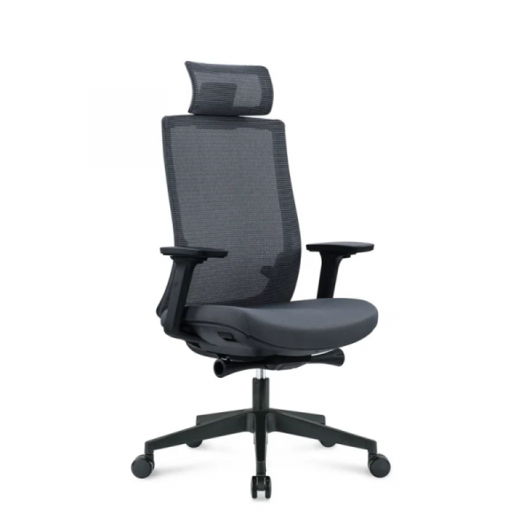 Кресло д/руководителя SitZone CH-312А сетка/ткань, черный, крестов. пластик, регулир. подголов., регулир. подлокотн., слайдер Кресло д/руководителя SitZone CH-312А сетка/ткань, черный, крестов. пластик, регулир. подголов., регулир. подлокотн., слайдер