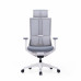 Кресло д/руководителя SitZone E-303-001A-P1-WH сетка, серый, крестов. пластик, корпус белый, регулир. подголов., регулир. подлокотн., слайдер