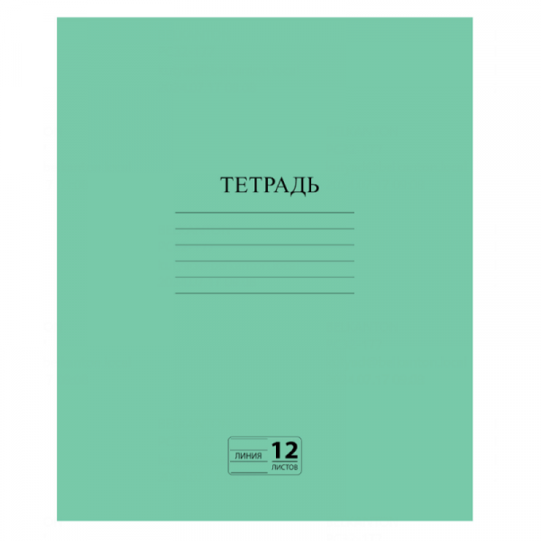 Тетрадь А5 12 л., лин. Пифагор скоба сбоку, зеленый Тетрадь А5 12 л., лин. Пифагор скоба сбоку, зеленый
