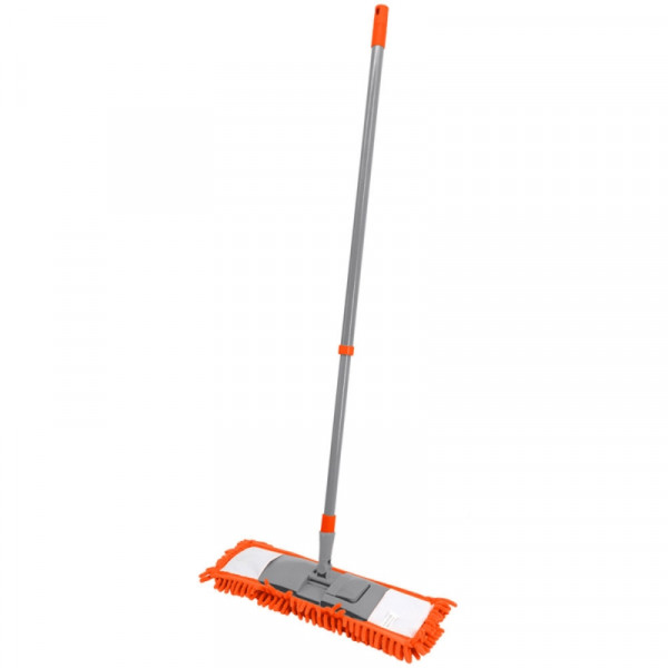 Швабра для пола OfficeClean Professional 70-120 см, с насадкой из шенилла, оранжевый