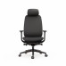 Кресло д/руководителя SitZone E-AC-001A-P1-BK ткань, черный, крестов. пластик, регулир. подголов., регулир. подлокотн., слайдер