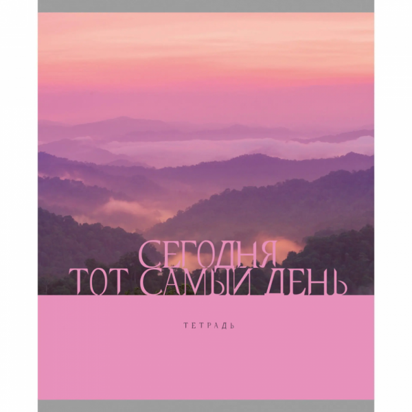 Тетрадь А5 48 л., клет. Тот самый день! скоба сбоку, обл. карт., мелов. картон, ассорти