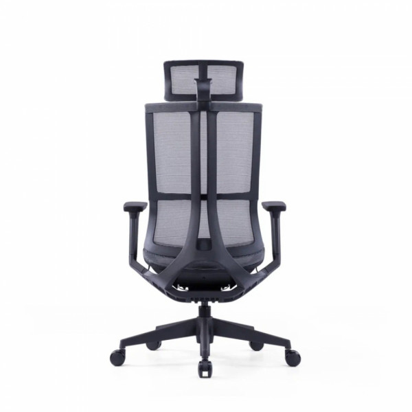 Кресло д/руководителя SitZone E-303-001A-P1-BK сетка, черный, крестов. пластик, регулир. подголов., регулир. подлокотн., слайдер