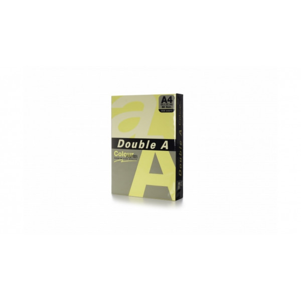 Бумага цветная DOUBLE A, А4, 80 г/м, светло-желтый Cheese, 100 листов