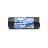Мешки для мусора 35л 10шт/рулон ПВД Mirpack Deluxe 30мкм 50*60см цв.черный, с завязками Мешки для мусора 35л 10шт/рулон ПВД Mirpack Deluxe 30мкм 50*60см цв.черный, с завязками