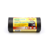 Мешки для мусора 60л 20шт/рулон ПНД Mirpack Extra 12мкм 60*70см цв.черный Мешки для мусора 60л 20шт/рулон ПНД Mirpack Extra 12мкм 60*70см цв.черный