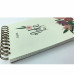 Блокнот А5, 120 л. в клетку Flowers спираль сверху, обл. картон, ассорти