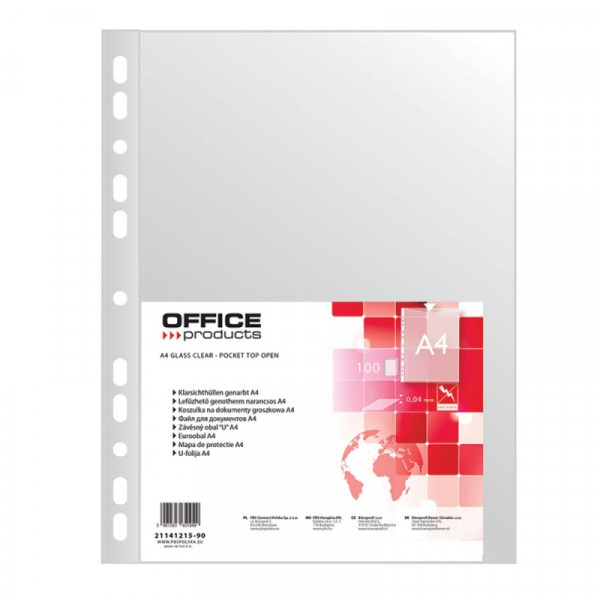 Папка карман А4, стандарт, 40 мк, 100 шт. Office products
