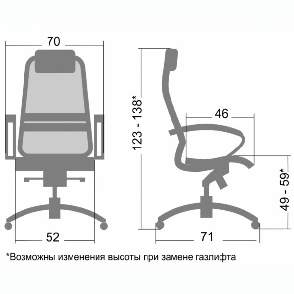 Кресло д/руководителя METTA SAMURAI K-1.04 эко.кожа, темно- коричн