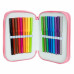 Пенал на 3 отд. Chrome effect rainbow dust с наполнением