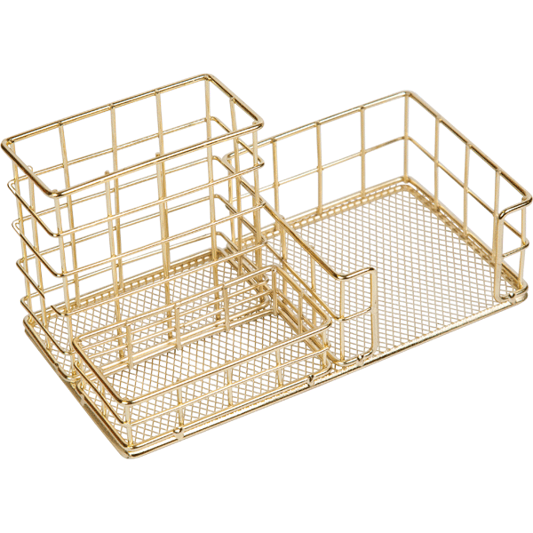 Органайзер для канц. принадлежностей, металлический deVENTE. Bloom Garden 21x11x11 см, золотой, арт. 4102219