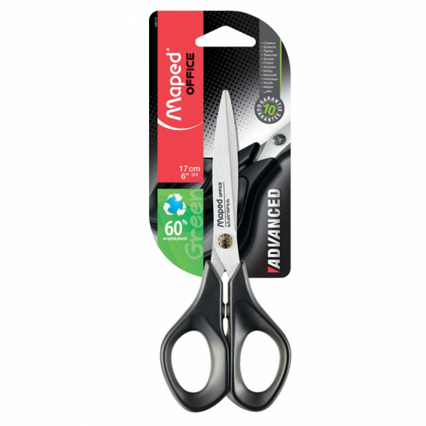 Ножницы 21 см Advanced green черный
