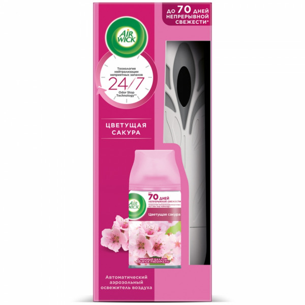 Освежитель воздуха Air wick Fresh Matic Нежность шелка и лилии 250мл комплект