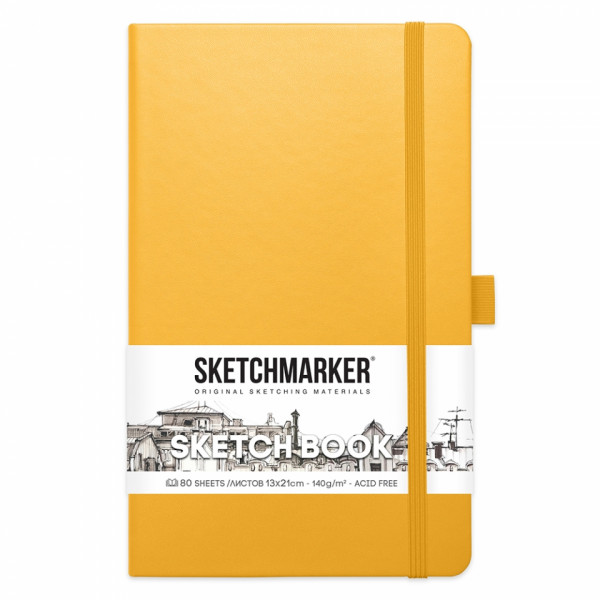 Скетчбук Sketchmarker 13*21 см, 140 г/м2, 80 л., королевский синий