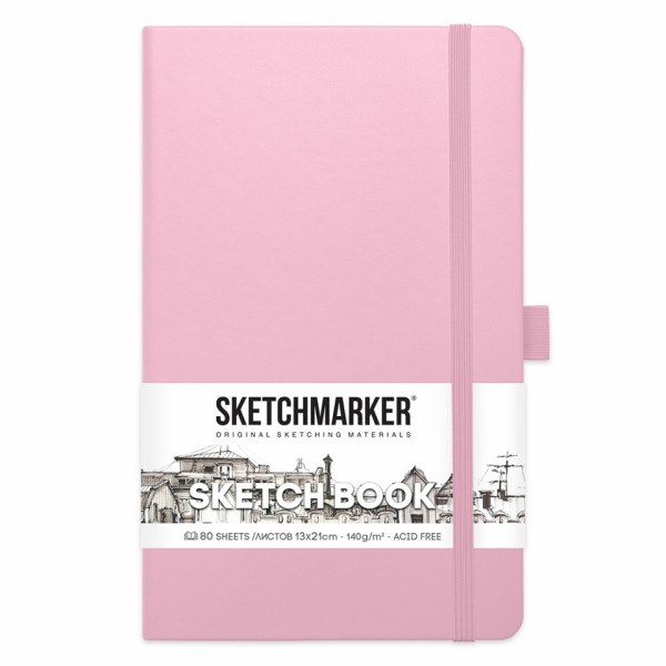 Скетчбук Sketchmarker 13*21 см, 140 г/м2, 80 л., черный