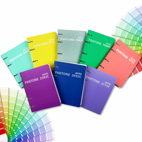 Тетрадь А5 120 л., клет. Pantone line. No. 4 на кольцах,  обл. карт., мат.ламинация+пантонная печать, фиолетовый