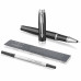 Ручка роллер IM Black Lacquer CT 0,5 мм, метал., подарочн. упак., черный/серебристый, стерж. черный