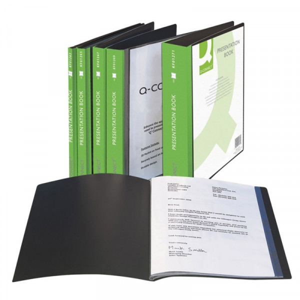 Папка на 60 карманов Q-connect пласт., черный Папка на 60 карманов Q-connect пласт., черный
