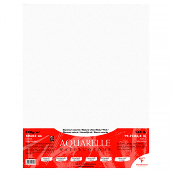 Бумага для акварели Cardinal хлопок+целлюлоза, хол.пресс/rough, 50*65, 300г/м2