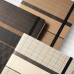 Блокнот А5 130*210 мм., 120 л., тонир., в клетку Tatami Beige Cappuccino обл. искусств. матер., на резинке, бежевый/черный