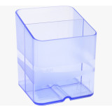 Подставка д/ручек Pen Cube пласт., 2 дел., прозрачный синий