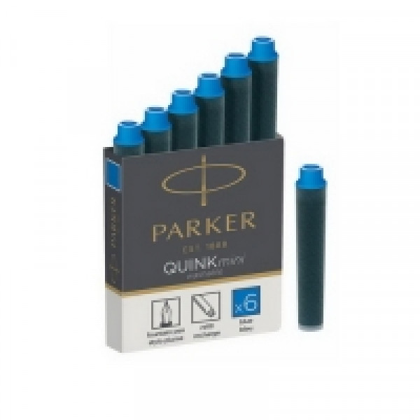 Чернильный патрон мини 36 мм. Parker 6 шт/уп., синий