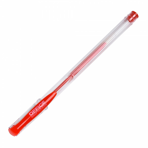 Ручка гелевая Office Products 0,5 мм, пласт., прозр., стерж. зеленый
