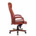 Кресло д/руководителя Бюрократ T-9924WALNUT светло-коричневый, кожа, крестов. металл/дерево