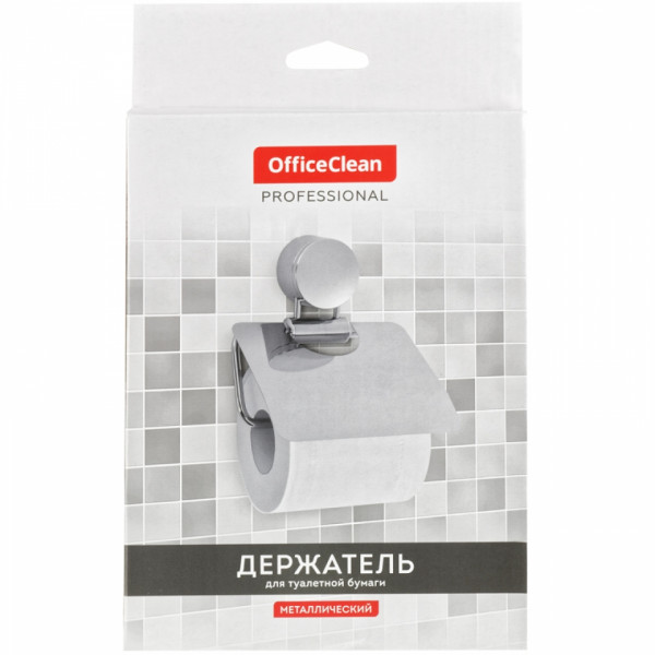 Держатель для бумаги туалетной OfficeClean, металл.