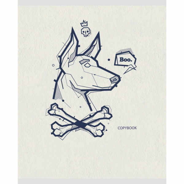 Тетрадь А5 96 л., клет. Sketching animals скоба сбоку, обл. карт., твин-лак, ассорти