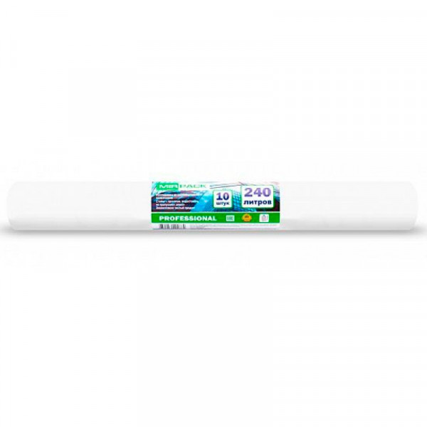 Мешки для мусора 240л 10шт/рулон ПВД Mirpack Professional 35мкм 93*130см цв.прозрачный