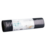 Мешки для мусора 35л 15шт/рулон ПВД Cleanton 22мкм 51,5*53см цв.черный, с завязками
