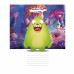 Тетрадь А5 12 л., лин. Monster Land скоба сбоку, обл. карт., ассорти