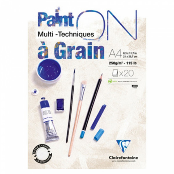 Блок-склейка Paint'On А4, 250г/м2, 20л, ср.зерно