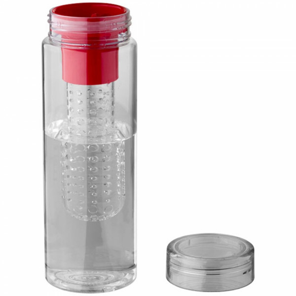 Бутылка д/воды 740 мл. Fruiton infuser пласт., прозрачный/красный