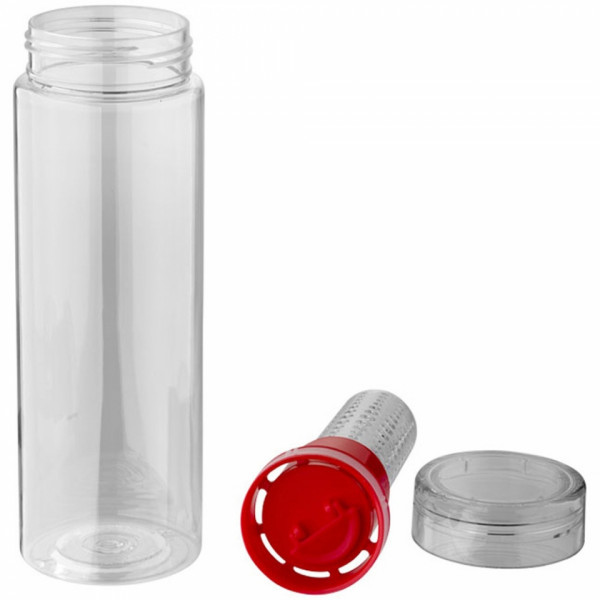 Бутылка д/воды 740 мл. Fruiton infuser пласт., прозрачный/красный